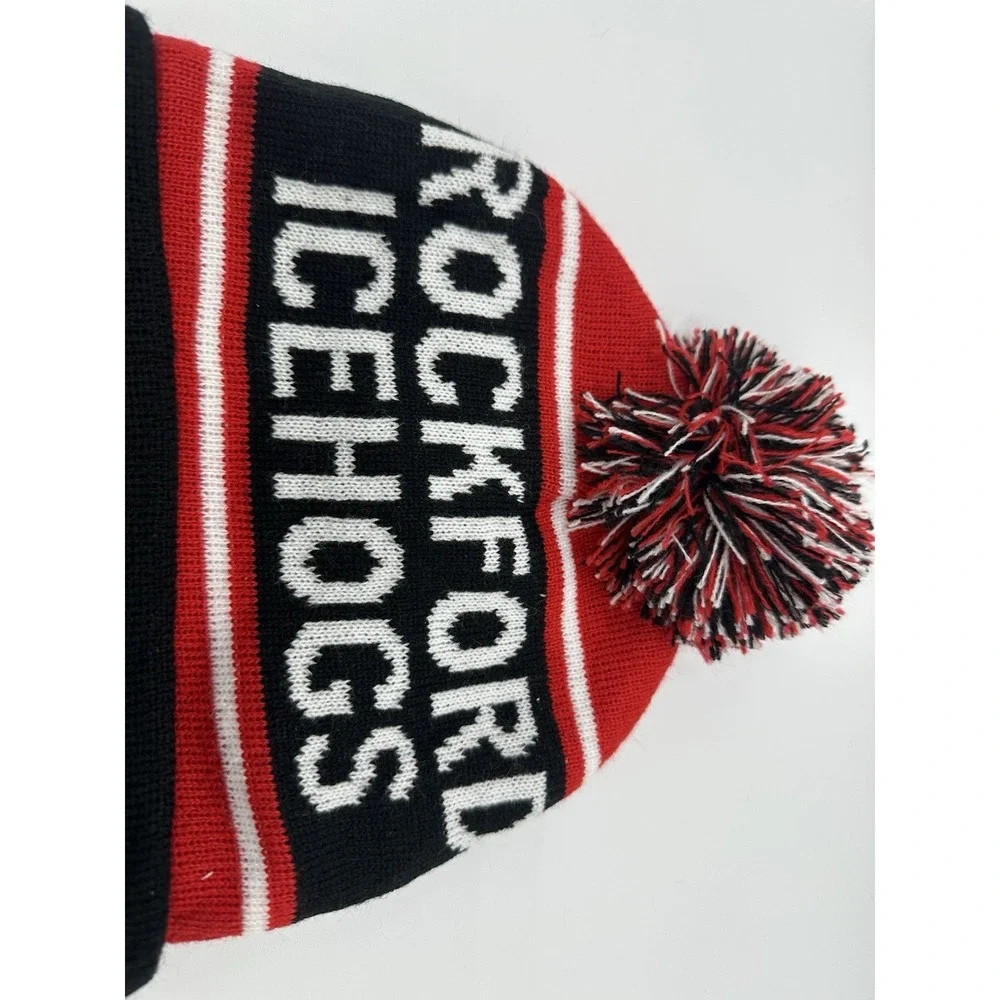 Rockford‎ IceHogs Hat Adult One Size AHL Winter Beanie Fits Embroidered Hamilton